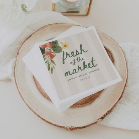 Moderne Florale Frisch vom Markt Brautparty Serviette