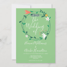 Moderne Florale Girlande Schrift Hochzeit