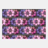Moderne florale Grafik Geschenkpapier Set (Vorderseite)