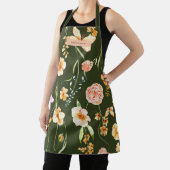 Moderne florale Green Grace Chic Trendy Schürze (InSitu)