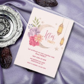 Moderne, florale Halbmond Iftar-Party Einladung