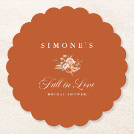 Moderne Florale Herbstliebe-Brautdusche Untersetzer