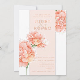 Moderne florale Hochzeit Einladung