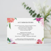 Moderne florale Hochzeitkarte Begleitkarte (Stehend Vorderseite)