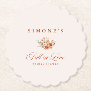 Moderne Florale Hochzeitsbrause zum Verlieben im H Untersetzer