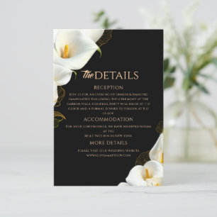 Moderne florale Hochzeitsdetails Begleitkarte