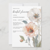 Moderne Florale Hochzeitsdusche Einladung (Vorderseite)