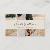 Moderne florale Hochzeitskarte Visitenkarte (Rückseite)