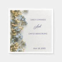 Moderne florale Hochzeitsservietten