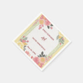Moderne florale Hochzeitsservietten Serviette (Ecke)