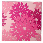 Moderne florale Kimono Print, Coral Pink Fliese (Vorderseite)