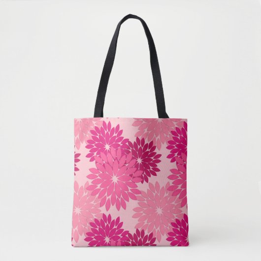 Moderne florale Kimono Print, Coral Pink Tasche (Vorderseite)