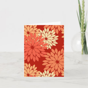 Moderne florale Kimono Print, Mandarin Orange Card Karte