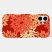 Moderne florale Kimono Print, Mandarin Orange Case-Mate iPhone Hülle (Rückseite (Horizontal))