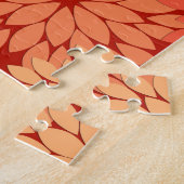 Moderne florale Kimono Print, Mandarin Orange Puzzle (Seite)