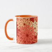 Moderne florale Kimono Print, Mandarin Orange Tasse (Links)