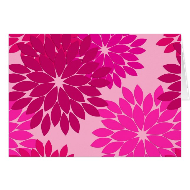 Moderne florale Kimono Print, Rosa, Fuchsia und We (Vorderseite (Horizontal))