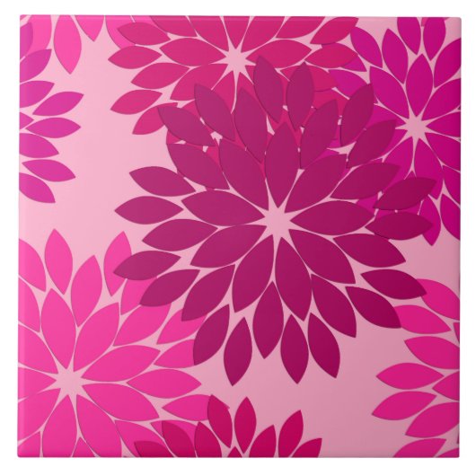 Moderne florale Kimono Print, Rosa, Fuchsia und We Fliese