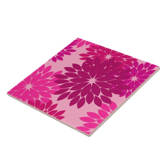 Moderne florale Kimono Print, Rosa, Fuchsia und We Fliese (Seite)