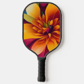 Moderne florale Kunst Pickleball Schläger (Rückseite)