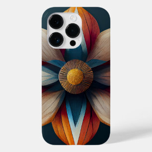 Moderne Florale Kunst Stylische Elegante Holz-Bota Case-Mate iPhone 14 Pro Hülle