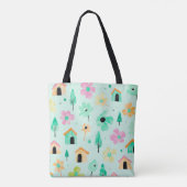 Moderne Florale Kunst-Tasche Tasche (Rückseite)