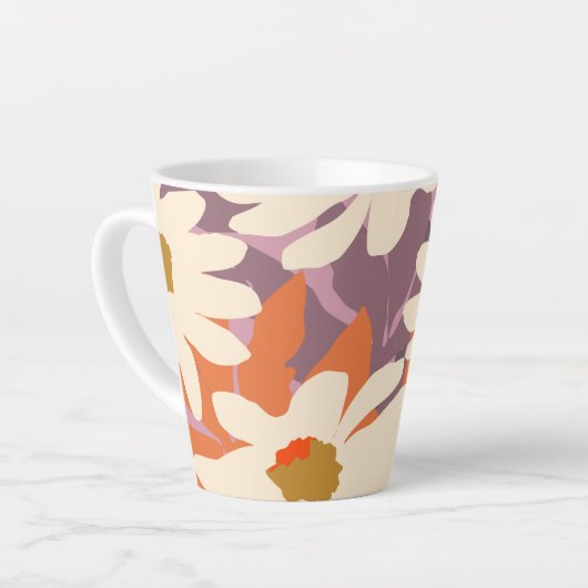 Moderne florale künstlerische Daisies Natur Wohnge Milchtasse (Linke Ecke)