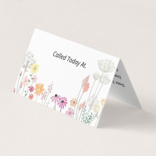 Moderne florale Landschaftskarte Visitenkarten (Rückseite)