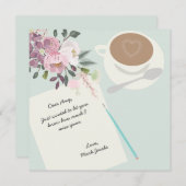 Moderne florale Liebe Persönliche Note Mitteilungskarte (Vorne/Hinten)