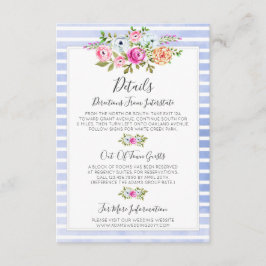 Moderne florale Marine Wasserfarben Details / Rich Begleitkarte