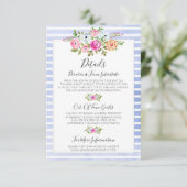 Moderne florale Marine Wasserfarben Details / Rich Begleitkarte (Stehend Vorderseite)