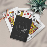 Moderne florale Monogramm Spielkarten<br><div class="desc">Modern Floral Monogram Playing Cards</div>