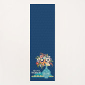 Moderne florale Monogramm Yogamatte (Vorderseite)