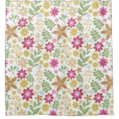 Moderne florale Multicolor Sommer-Blume Duschvorhang (Vorderseite)