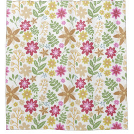 Moderne florale Multicolor Sommer-Blume Duschvorhang