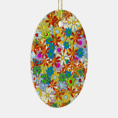 Moderne florale Muster Bright Colors Keramik Ornament (Rechts)