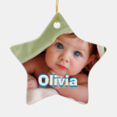 Moderne florale Muster Bright Colors Keramik Ornament (Vorne)