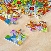 Moderne florale Muster Bright Colors Puzzle (Seite)