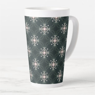 Moderne florale Muster Latte Tasse