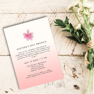 Moderne florale Mutter Tag BRUNCH Einladung
