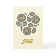 Moderne florale Note Card Mitte des Jahrhunderts