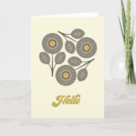 Moderne florale Note Card Mitte des Jahrhunderts Dankeskarte