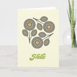 Moderne florale Note Card Mitte des Jahrhunderts Dankeskarte
