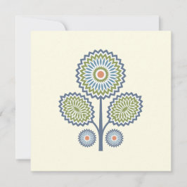 Moderne florale Note Card Mitte des Jahrhunderts i Mitteilungskarte