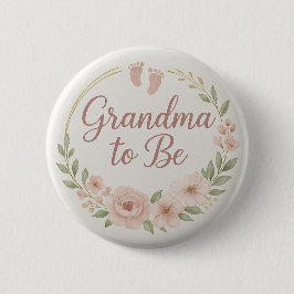 Moderne florale Oma-wird-button in Pastell Button