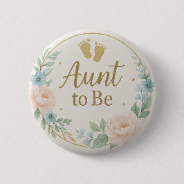 Moderne Florale Pastell-Tante-wird-Button Button
