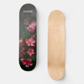 Moderne Florale Personalisierte Name Skateboard (Vorderseite)