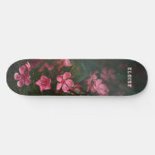 Moderne Florale Personalisierte Name Skateboard (Horizontal)