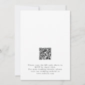Moderne Florale QR-Code-Hochzeit Einladung (Rückseite)