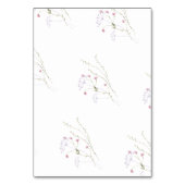 Moderne Florale Rosa Wilde Blume Tischnummer (Rückseite)